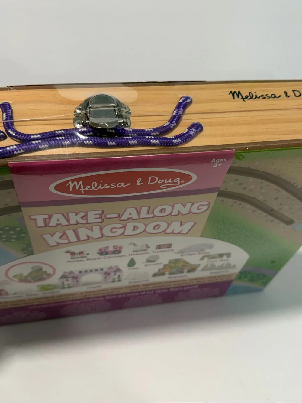Melissa & Doug Take-Along Kingdom Playset - Pink, Green, Purple